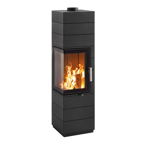 Krbová kamna Leda CORNA ES Plus Levá, černý lak, horní odkouření